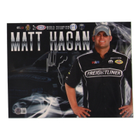 Matt Hagan Signed NHRA 8.5x11 Hero Card (Beckett) at PristineAuction.com