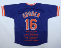 Dwight "Doc" Gooden Signed Career Highlight Stat Jersey (Beckett) at PristineAuction.com