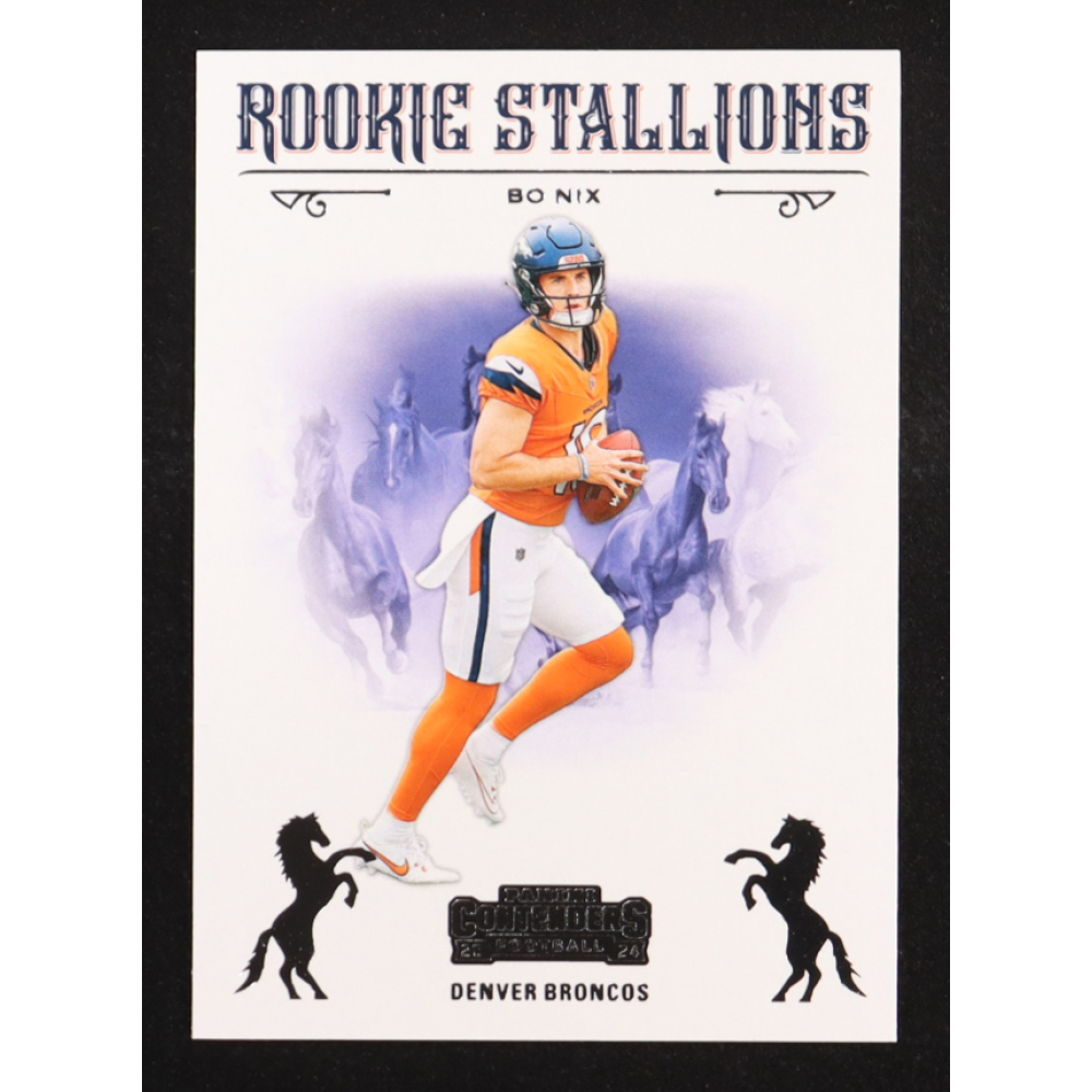 Bo Nix 2024 Panini Contenders Rookie Stallions #2 RC at PristineAuction.com