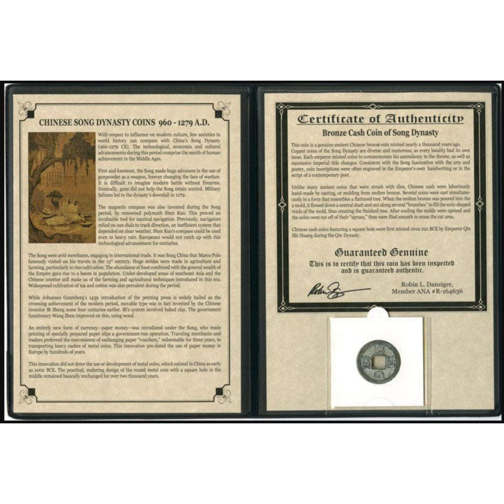 "Song Dynasty" Bronze Coin in Album at PristineAuction.com