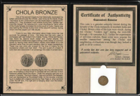 "Chola Dynasty" Bronze Coin in Album at PristineAuction.com