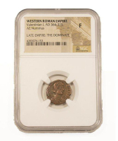 Western Roman Empire - Valentinian I, AD 364-375 - AE (Nummus) (NGC F) at PristineAuction.com