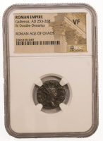 Roman Empire - Gallienus, AD 253-268, BI Double Denarius - Roman Age of Chaos (NGC VF) at PristineAuction.com