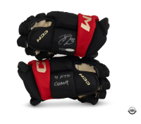 Connor McDavid Signed LE Pair of CCM Hockey Gloves Inscribed "4 NTN CHAMP" (UDA) at PristineAuction.com