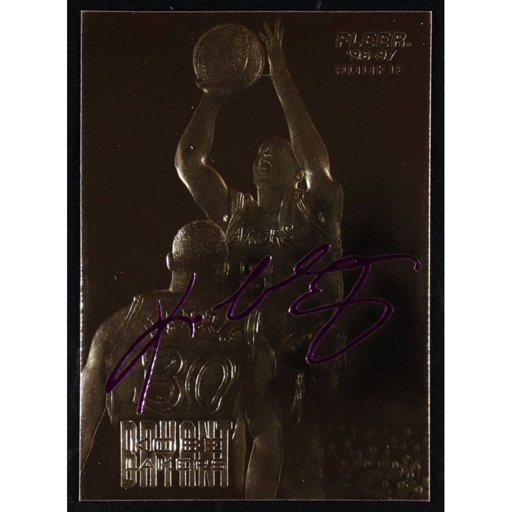 Kobe Bryant 1996-97 Fleer Purple Signature 23KT Gold Card #NNO RC at PristineAuction.com