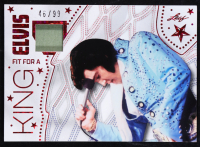 Elvis Presley 2024 Leaf Elvis Presley Icons Collection Fit for a King Memorabilia Red Sparkle Holofoil #FK22 #46/99 at PristineAuction.com