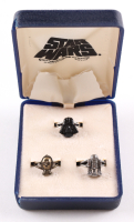 Set of (3) 1977 Vintage Star Wars Rings with Original Felt Box at PristineAuction.com