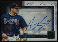 Austin Riley 2020 Topps Museum Collection Archival Autographs Emerald #AAAR #1/1 at PristineAuction.com