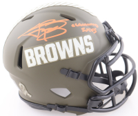 Johnny Manziel Signed Browns Salute To Service Alternate Speed Mini Helmet Inscribed "Cleveland Sucks" (Beckett) at PristineAuction.com