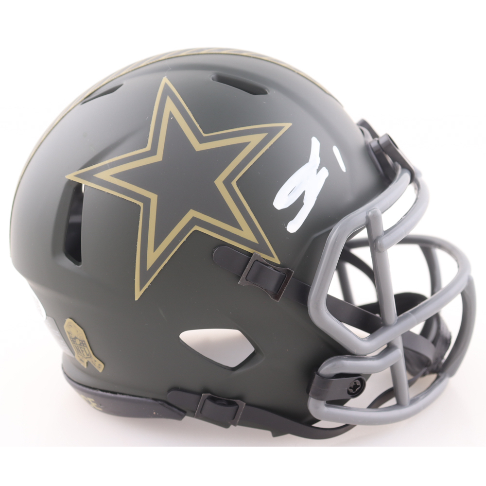 George Pickens Signed Cowboys Salute to Service Alternate Speed Mini Helmet (JSA) at PristineAuction.com
