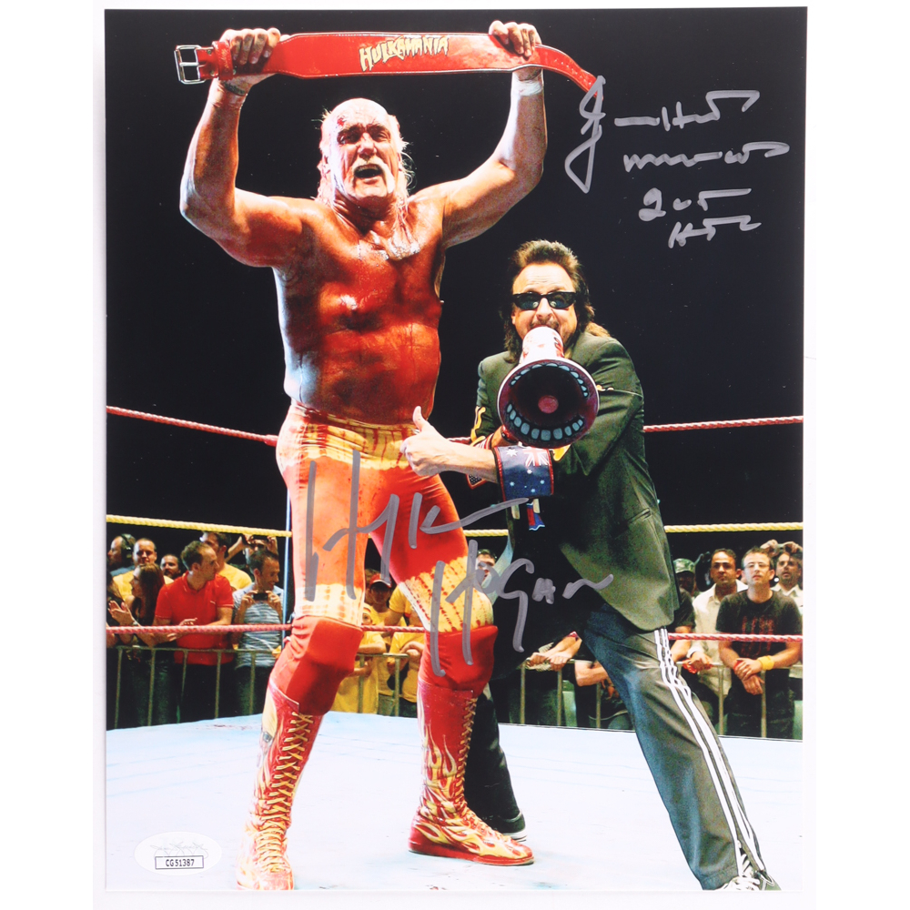 Hulk Hogan & Jimmy Hart Signed WWE 8x10 Photo Inscribed "Mouth of the South" & "2005 HOF" (JSA) at PristineAuction.com