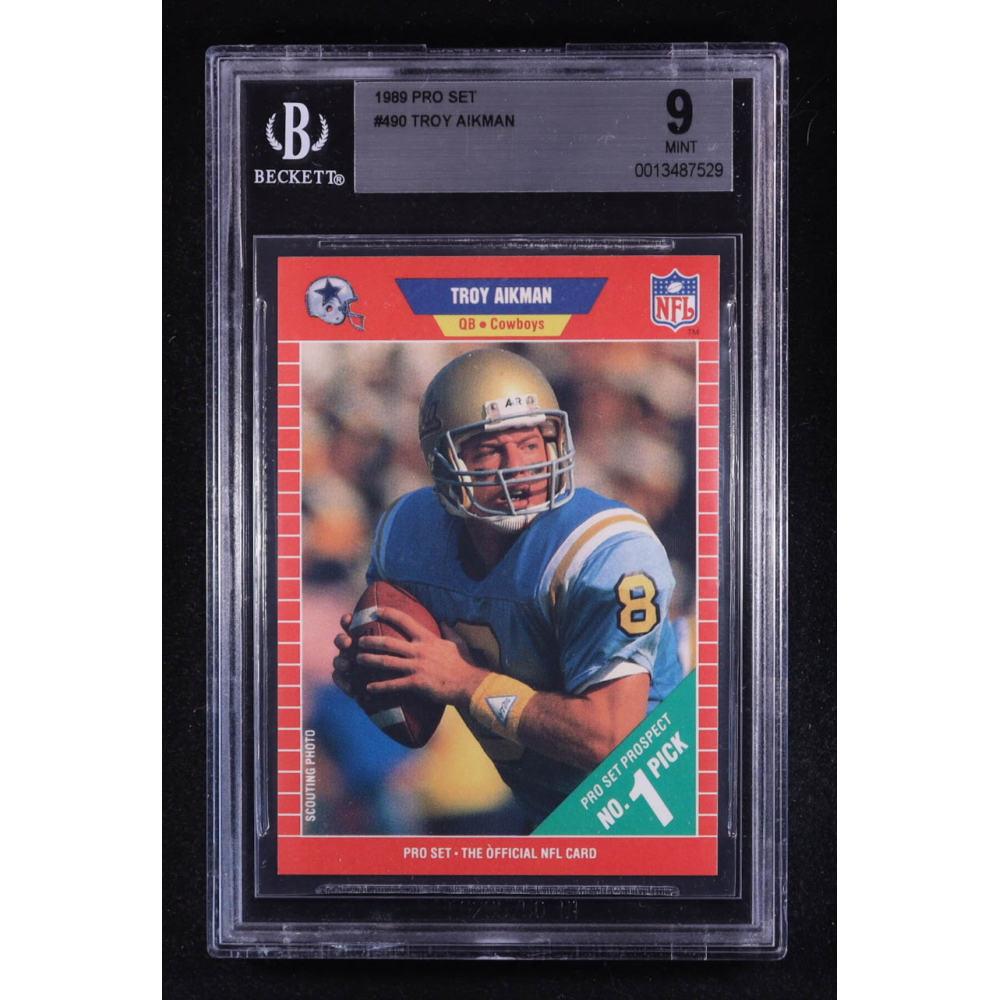 Troy Aikman 1989 Pro Set #490 RC (BGS 9) at PristineAuction.com