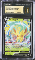 Leafeon V 2021 Pokemon Card Game Sword & Shield Start Deck 100 Japanese #017 (CGC 10 | Black Label Pristine) at PristineAuction.com