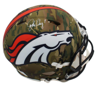 John Elway Signed Broncos Full-Size Authentic On-Field Camo Alternate Speed Helmet (Beckett) at PristineAuction.com