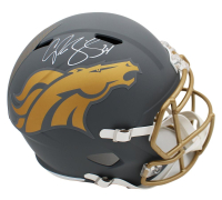 Champ Bailey Signed Broncos Full-Size Slate Alternate Speed Helmet (Beckett) at PristineAuction.com
