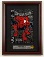 1990 "Spider-Man" #1 Marvel Comic Book Custom Framed Display with Title Plaque & Spider-Man Pin at PristineAuction.com