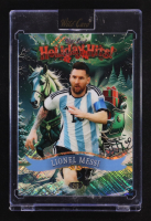 Lionel Messi 2025 Wild Card Holiday Hits Holiday Sleigh Green Cross Hatch #LM #2/3 at PristineAuction.com