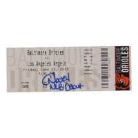 Christian Moore Signed 2025 Angels vs Orioles Ticket Stub Inscribed "MLB Debut" (PSA) at PristineAuction.com