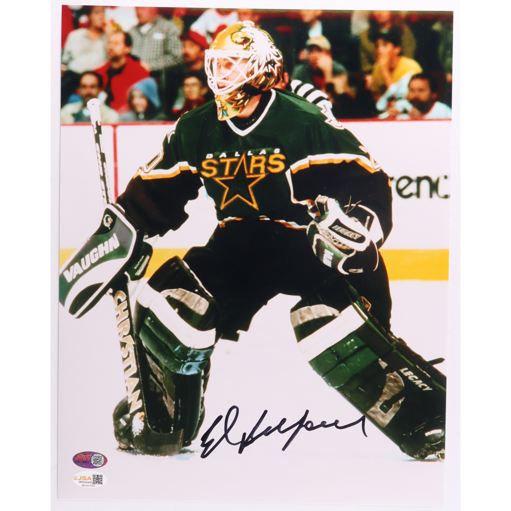 Ed Belfour Signed Stars 11x14 Photo (JSA) at PristineAuction.com
