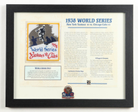 1938 Yankees vs Cubs World Series Custom Framed Commemorative Patch Display with World Series Pin at PristineAuction.com