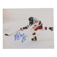 Mike Eruzione Signed Team USA 11x14 Photo Inscribed "80 Gold" (ACOA) at PristineAuction.com
