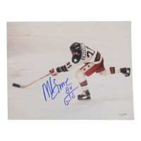 Mike Eruzione Signed Team USA 11x14 Photo Inscribed "80 Gold" (ACOA) at PristineAuction.com