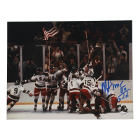 Mike Eruzione Signed Team USA 11x14 Photo Inscribed "80 Gold" (ACOA) at PristineAuction.com