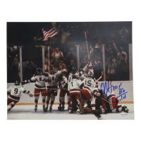 Mike Eruzione Signed Team USA 11x14 Photo Inscribed "80 Gold" (ACOA) at PristineAuction.com