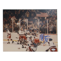 Mike Eruzione Signed Team USA 11x14 Photo Inscribed "80 Gold" (ACOA) at PristineAuction.com