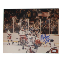 Mike Eruzione Signed Team USA 11x14 Photo Inscribed "80 Gold" (ACOA) at PristineAuction.com