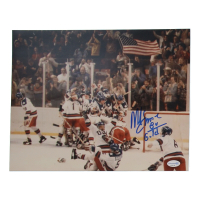 Mike Eruzione Signed Team USA 11x14 Photo Inscribed "80 Gold" (ACOA) at PristineAuction.com