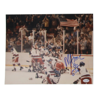 Mike Eruzione Signed Team USA 11x14 Photo Inscribed "80 Gold" (ACOA) at PristineAuction.com