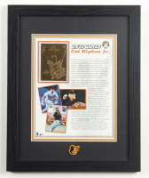 Cal Ripken Jr. Orioles Career 23kt Gold Commemorative Card Custom Framed Display with Orioles Pin at PristineAuction.com