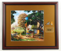 Thomas Kinkade "Winnie The Pooh" Custom Framed Print Display with Winnie & Eeyore Pins at PristineAuction.com