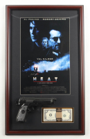 "Heat" Custom Framed Movie Poster Display with Replica Prop Pistol & Prop Money Stack at PristineAuction.com