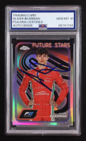Oliver Bearman Signed 2024 Topps Chrome Future Stars Refractor #21 (PSA | Autograph Graded PSA 10) at PristineAuction.com