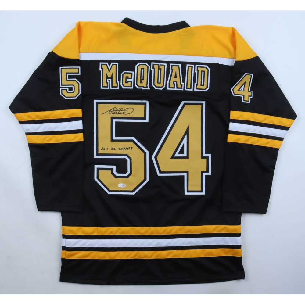 Adam McQuaid Signed Jersey Inscribed "2011 SC Champs" (JSA) at PristineAuction.com