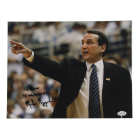 Mike Krzyzewski Signed Duke Blue Devils 11x14 Photo Inscribed "Follow Your Heart!" (ACOA) at PristineAuction.com