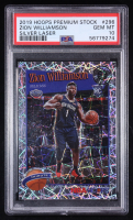 Zion Williamson 2019-20 Hoops Premium Stock Prizms Silver Laser #296 RC (PSA 10) at PristineAuction.com