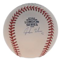 Jordan Walker Signed OML 2023 London Series Logo Baseball (JSA) at PristineAuction.com