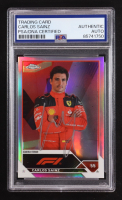 Carlos Sainz Signed 2023 Topps Chrome Refractor #18 (PSA) at PristineAuction.com