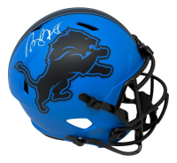 David Montgomery Signed Lions Full-Size Rave Alternate Speed Helmet (Fanatics) at PristineAuction.com