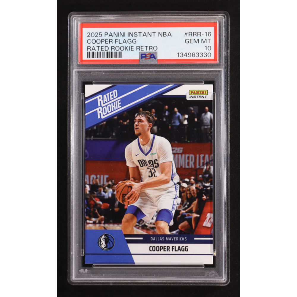 Cooper Flagg 2025-26 Panini Instant Rated Rookie Retro #RRR16 RC (PSA 10) at PristineAuction.com