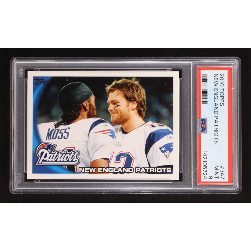 Tom Brady / Randy Moss 2010 Topps #347 New England Patriots Team (PSA 9) at PristineAuction.com