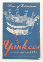 1952 Yankees Original Yankee Stadium Unused Scorecard & Program at PristineAuction.com