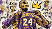 Richard Gene Barbera Signed "Kobe Bryant" 2026 9x12 Original Art Canvas (Barbera) at PristineAuction.com