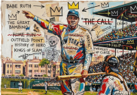 Richard Gene Barbera Signed "Crown - Babe Ruth The Call" 2026 9x12 Original Art Canvas (Barbera) at PristineAuction.com