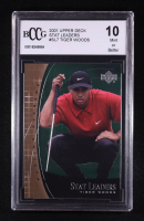 Tiger Woods 2001 Upper Deck Stat Leaders #SL7 RC (BCCG 10) at PristineAuction.com