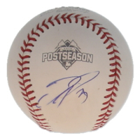 Joc Pederson Signed 2015 Postseason Logo Baseball (JSA) at PristineAuction.com
