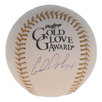 Gabriel Moreno Signed Gold Glove Award Logo Baseball (JSA) at PristineAuction.com